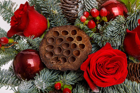 Vánoční květinová aranžmá