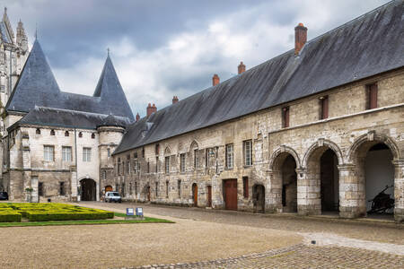 Courtyard of the former bishop's palace in Beauvais, France