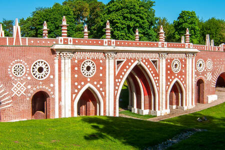 Big bridge over the ravine in Tsaritsyno